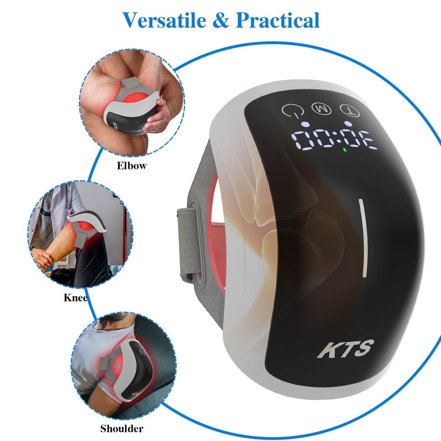 50 % RABATT 🔥🔥- KTS® Lasertherapie-Kniemassagegerät 660 nm 880 nm Infrarot-LCD-Display Touch-Steuerung Heizung Physiotherapie Schmerzlinderung Rehabilitation 