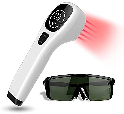 KTS®-White Black Laser Therapy Devices 14 Laser Diodes Handheld Medical Devices 650nm 808nm for Knee Joint Back Shoulder Pain Relief